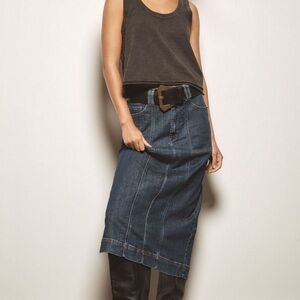 Pilcro Dark Blue Denim Midi Skirt “Skipper” 4P EUC LIKE NEW